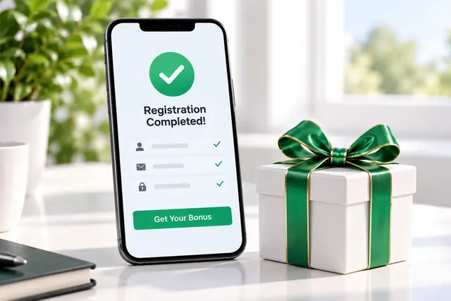 bonus za registraciu bez vkladu: smartfón s dokončenou registráciou a malý darček