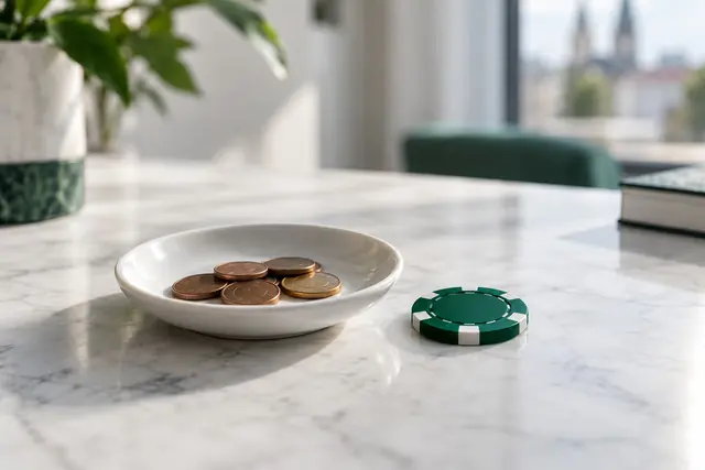 online casino minimalny vklad: tanierik s pár centmi a jeden kasínový žetón