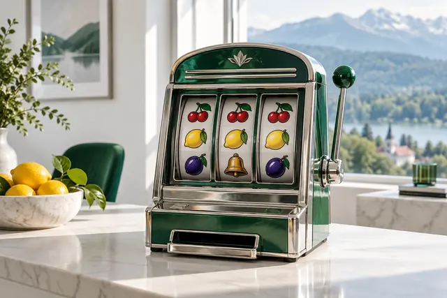 ovocné hracie automaty zadarmo: retro ovocný automat s čerešňami, citrónmi a zvončekmi