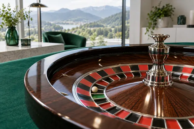 ruleta online: detail ruletového kolesa s guličkou