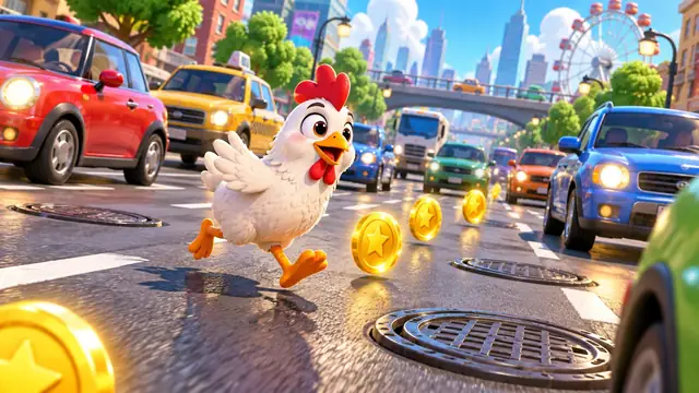 Chicken Road – sliepka prechádza cez cestu plnú áut